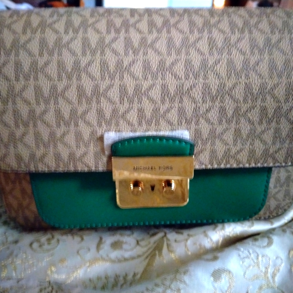 Green color Michael Kors bag